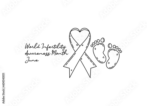line art of world infertility awareness month good for world infertility awareness month celebrate. line art. illustration.