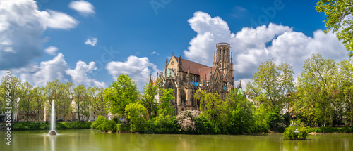 Obraz na płótnie View of St John's Church Stuttgart, Germany w salonie