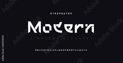 Modern, abstract fashion font alphabet minimal modern urban fonts for logo design etc vector typography