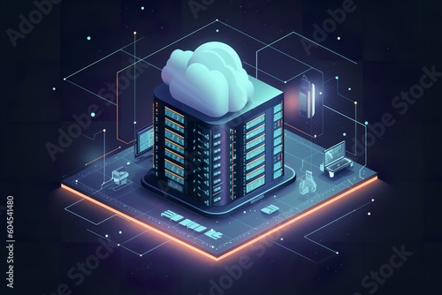 Cloud Server Illustration: Technology and Connectivity in the Digital Era