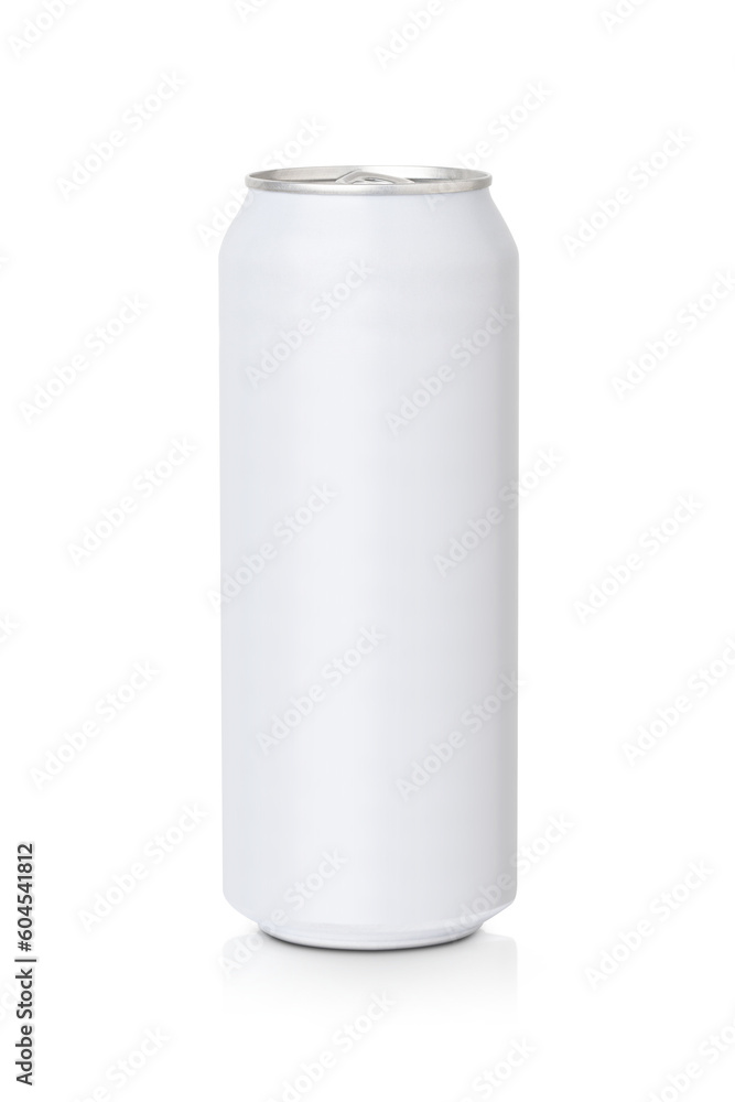 White 500ml and aluminium can, isolated on a transparent background White 500ml and aluminium can, isolated on a transparent background
