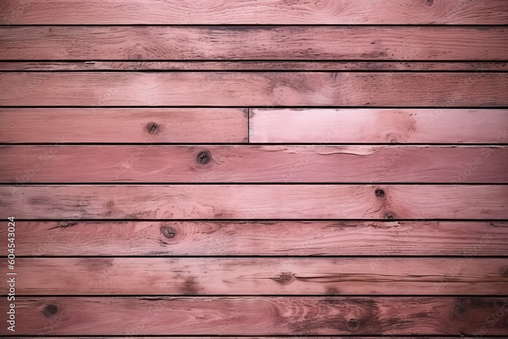Fototapeta premium Blushing Beauty: Pink Wooden Planks Background with Rustic Wooden Texture
