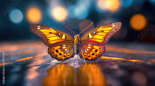 Beautiful Eighty Eight Butterfly close-up Picture  Nature Photography  Illustration