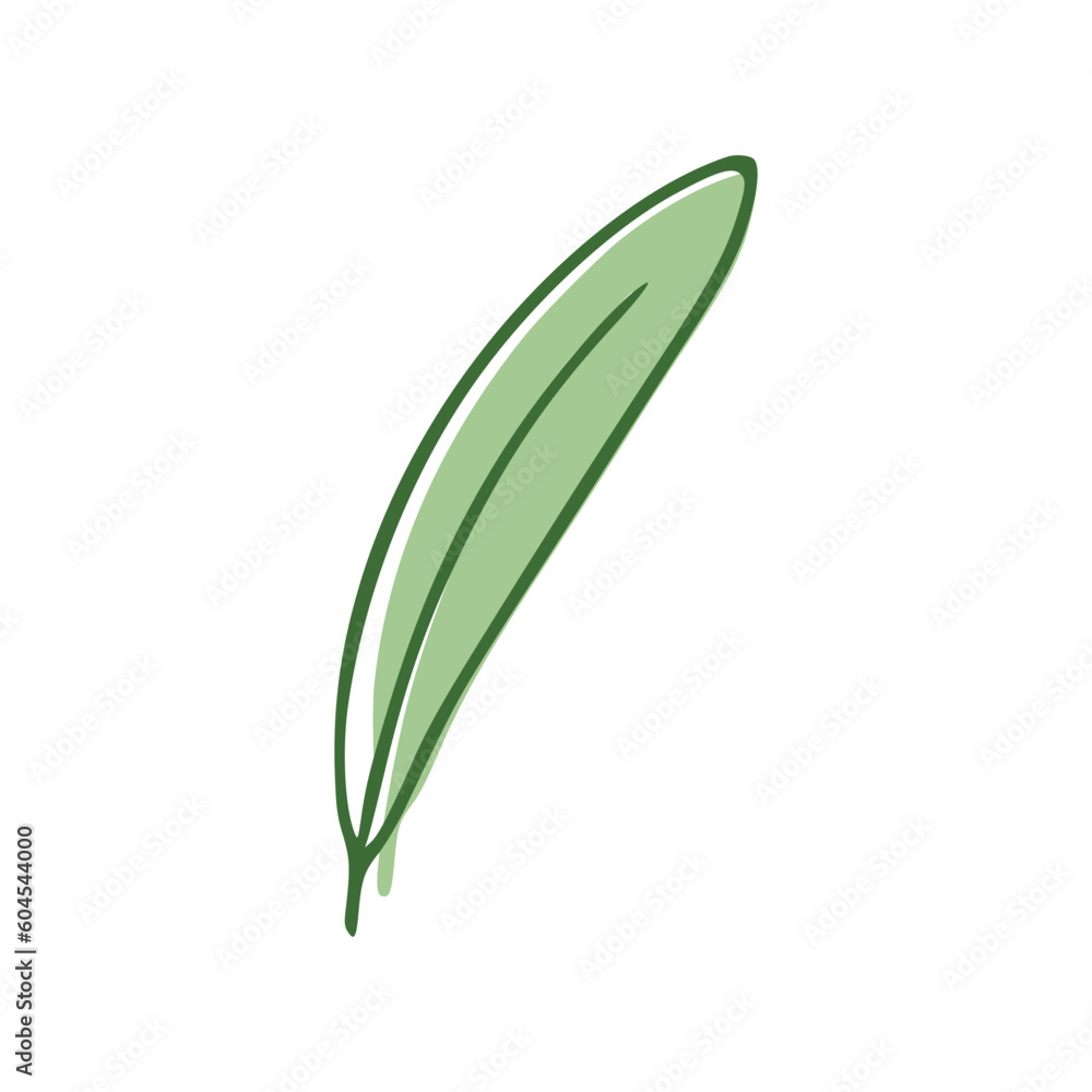 Green Leaf flat icon isolated on white background. Vector illustration Green Leaf flat icon isolated on white background. Vector illustration