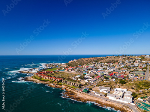Fototapeta Naklejka Na Ścianę i Meble -  The Point Foot Path Along the Ocean, Mosselbay, Garden Route Western Cape, South Africa July 2021