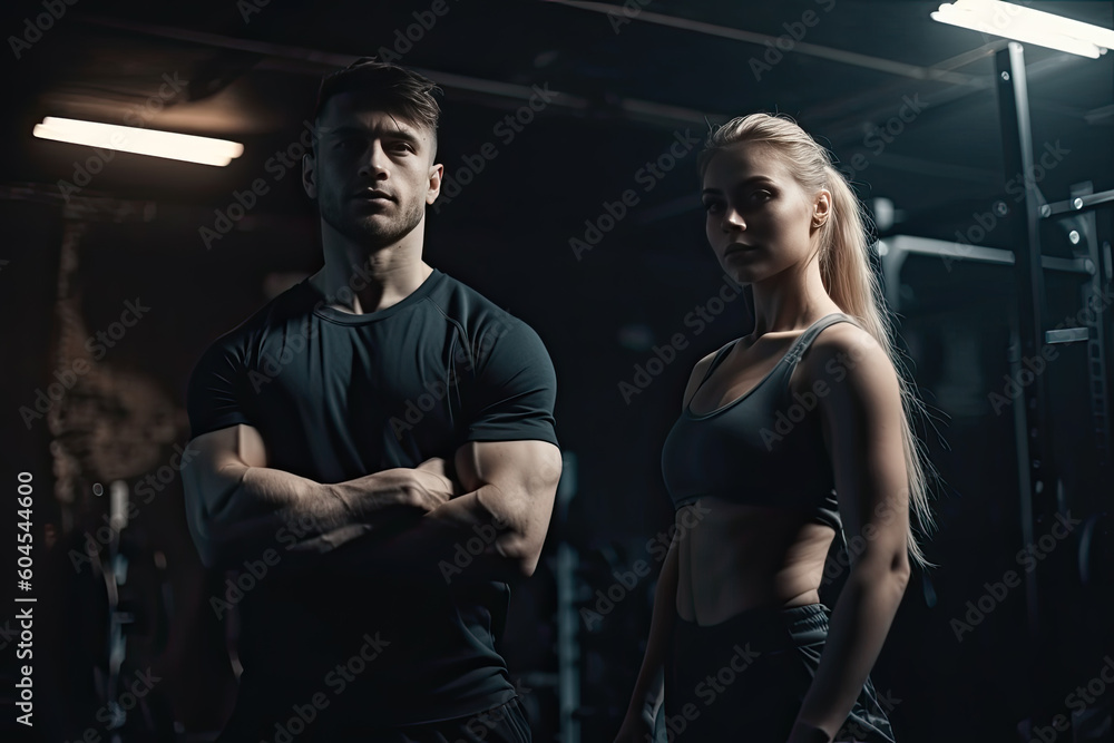 Man's and woman's fitness month, ai generative