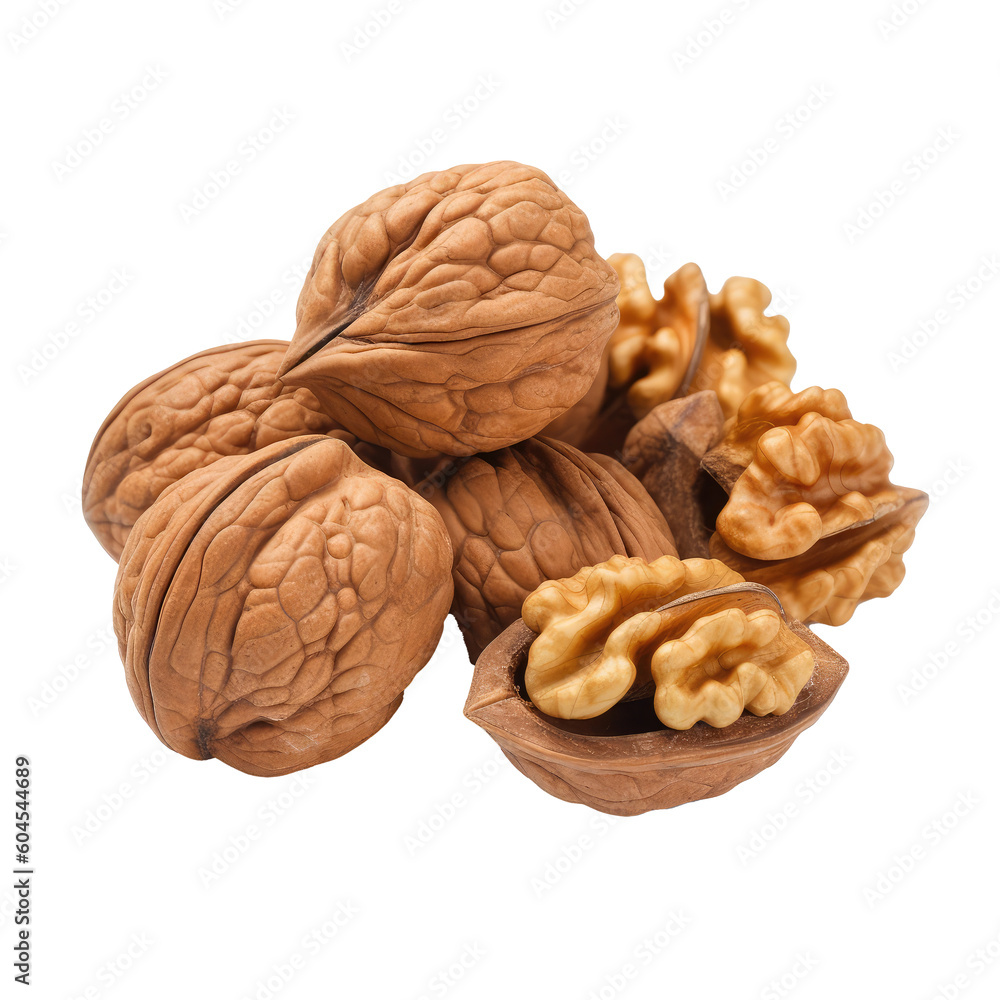 walnuts isolated on white walnuts isolated on white
