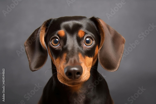 A Dachhund on a grey background © Hype2Art