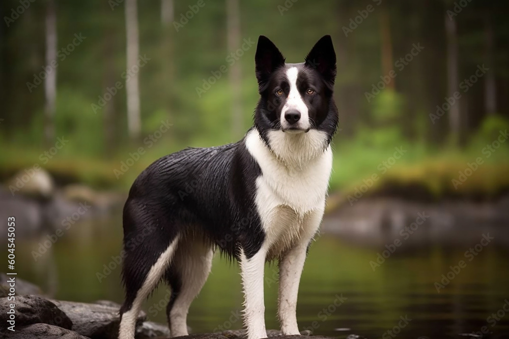 A photo of a border collie A photo of a border collie