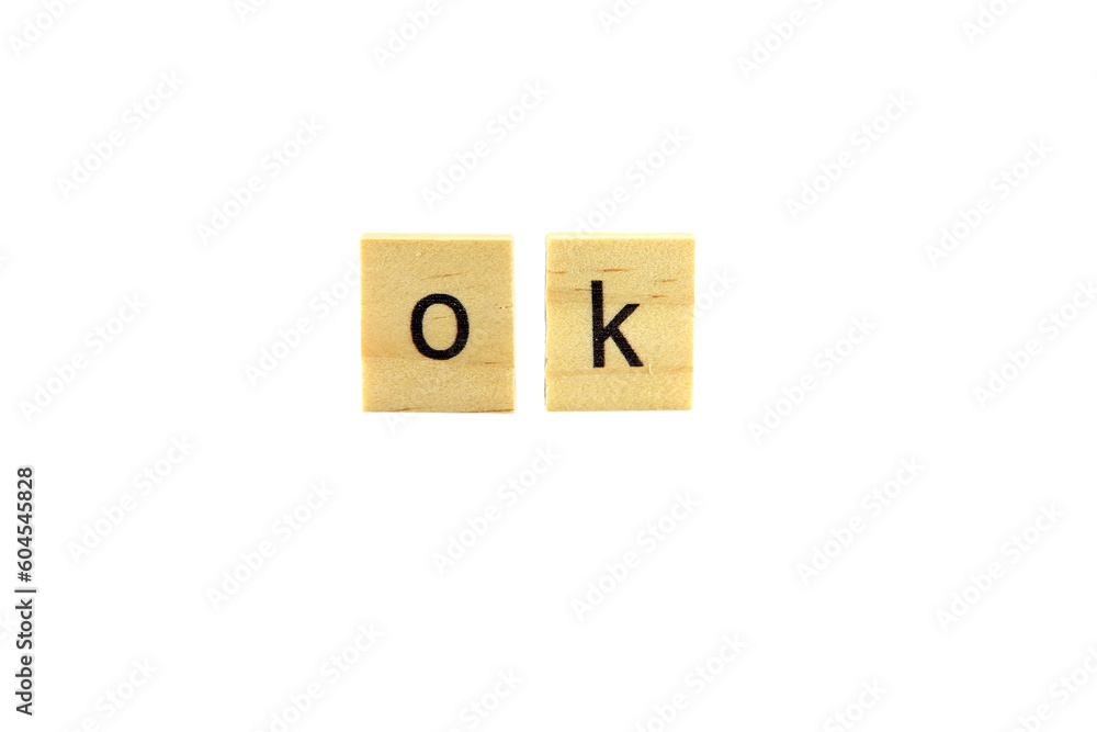 Short word english letter on a small wooden block isolated on white background.Selection focus. Short word english letter on a small wooden block isolated on white background.Selection focus.