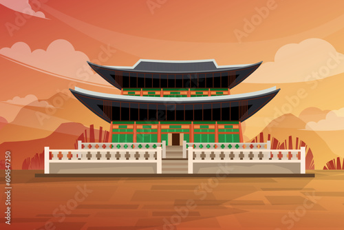 Beautiful landmark Gyeongbokgung Palace in Seoul south Korea
