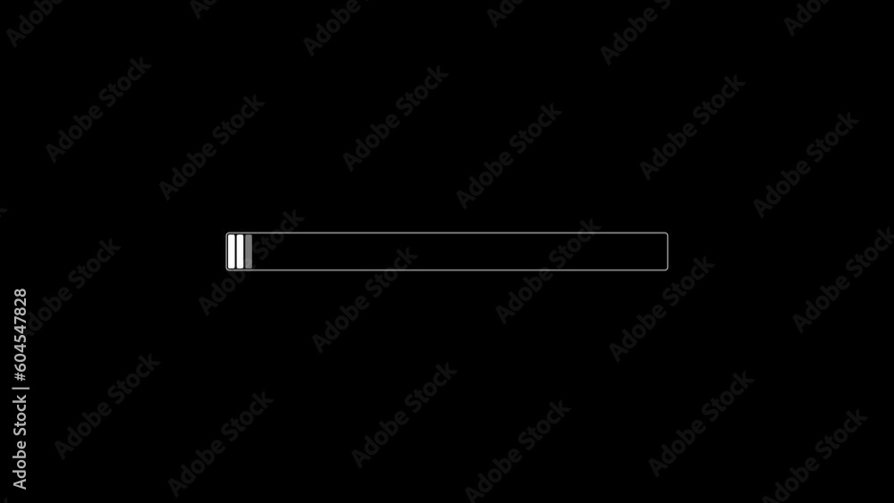 Futuristic uploading progress bar isolated on black background. Progress loading bar 4k. 60 fps 3D animation Futuristic uploading progress bar isolated on black background. Progress loading bar 4k. 60 fps 3D animation