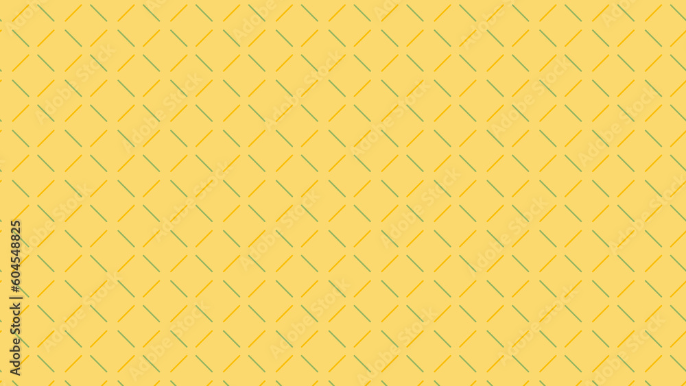 レトロカラーの幾何学模様素材 16:9 黄色 格子柄 レトロカラーの幾何学模様素材 16:9 黄色 格子柄