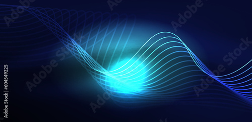 Abstract background neon wave. Hi-tech design for wallpaper, banner, background, landing page, wall art, invitation, prints, posters