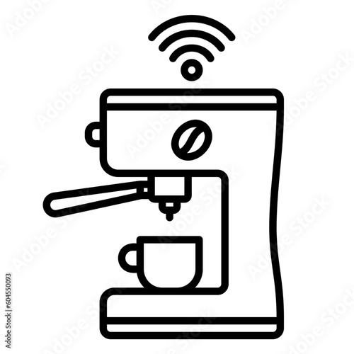 Automatic smart coffee maker icon