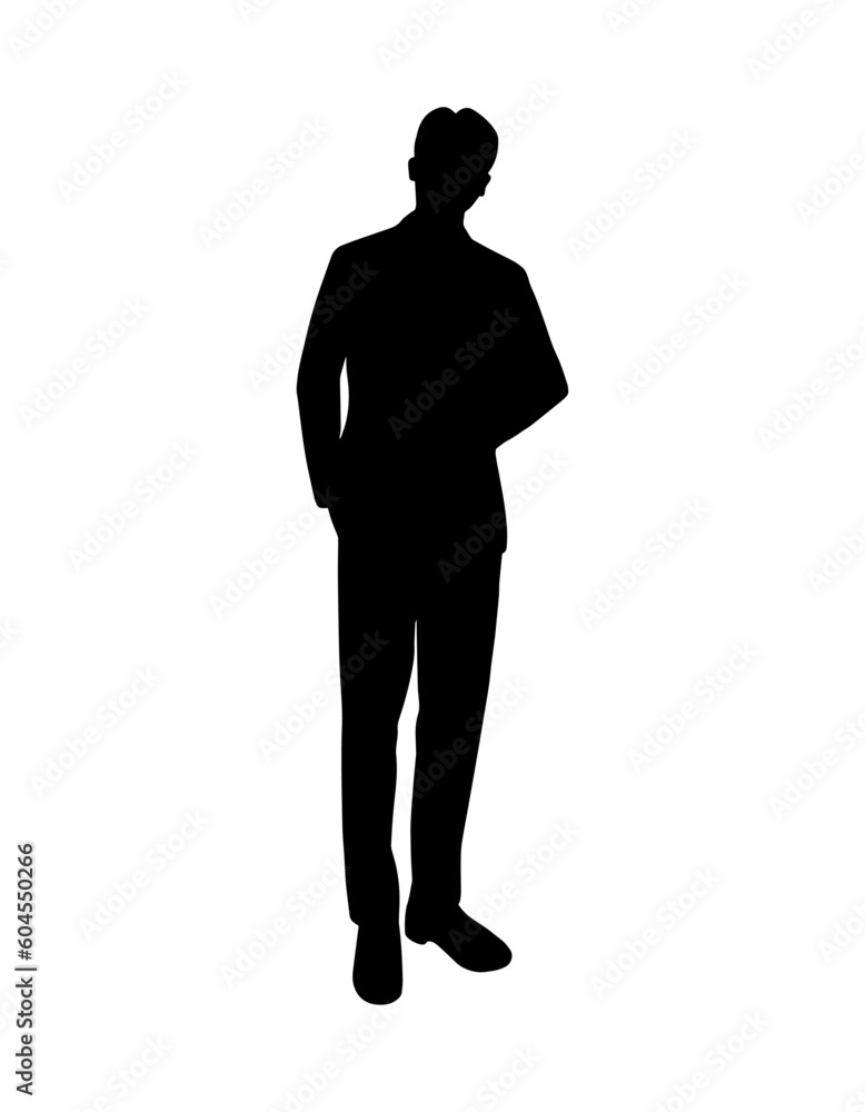 Man silhouette icon isolated on white background. Black businessman in suit shadow shape. Wedding groom emblem. Man silhouette icon isolated on white background. Black businessman in suit shadow shape. Wedding groom emblem.