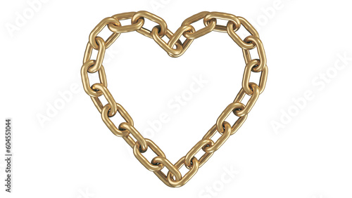 golden heart shaped chain