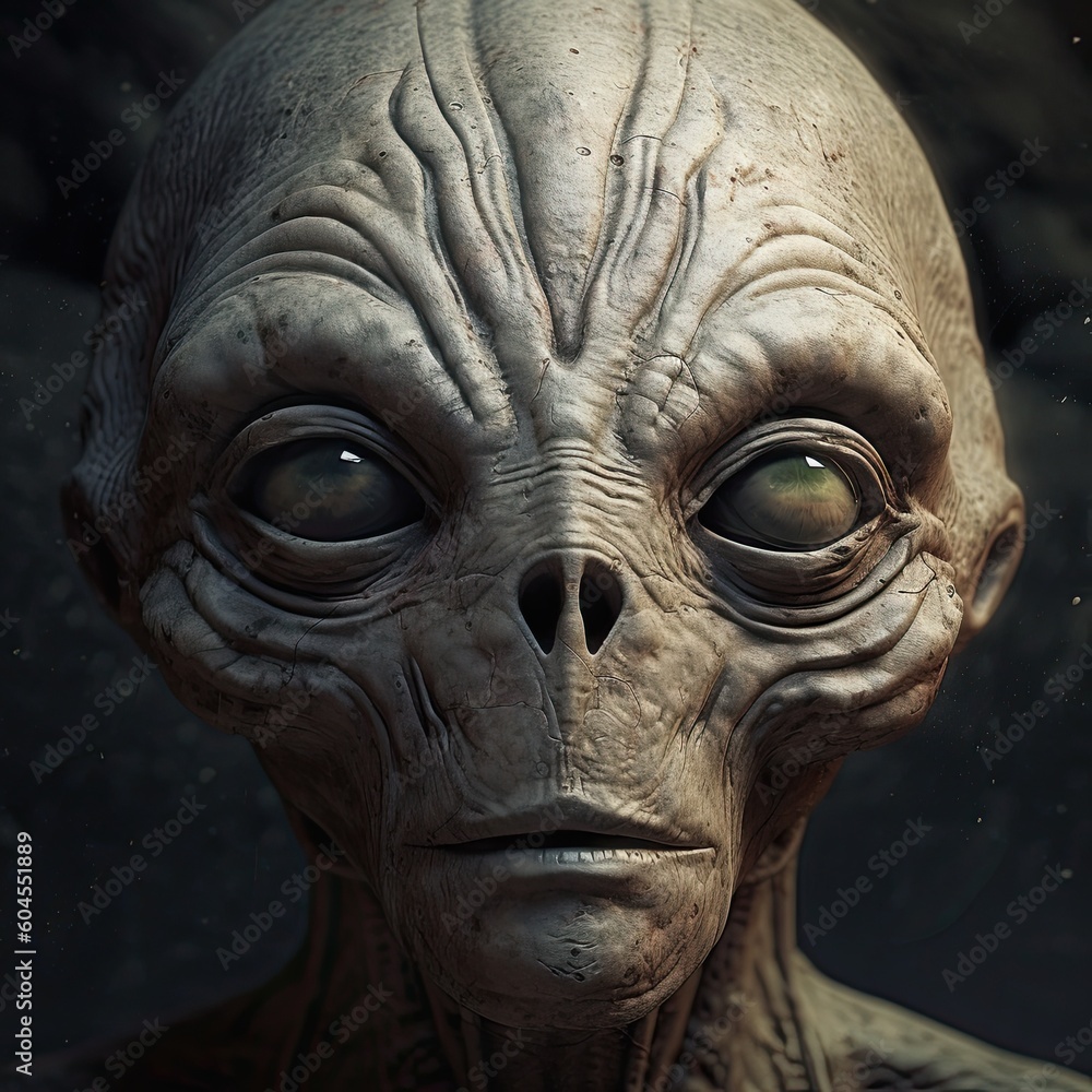 Artistic and technological concept of alien wallpaper. Generative AI