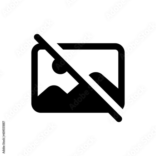 no gallery icon vector. no image photo album icon banned signs, no picture symbol. web vector icon