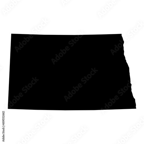 North Dakota map shape, united states of america. Flat concept icon symbol vector illustration