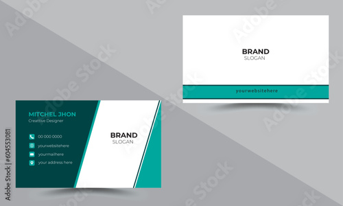  Business card design with simple modern luxury elegant abstract pattern background.
