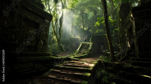 The echoes of the past in the silent ruins of an old temple