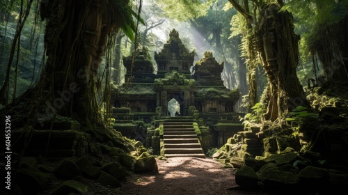 The haunting beauty of old temple ruins, a reminder of the passage of time