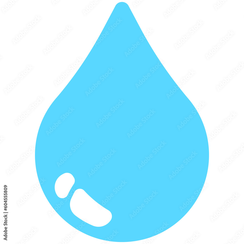 Falling water drop vector icon isolated on a white background. Falling water drop vector icon isolated on a white background.