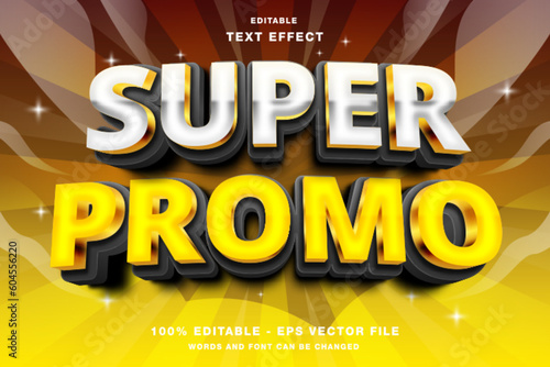 Super Promo 3d Editable Text Effect