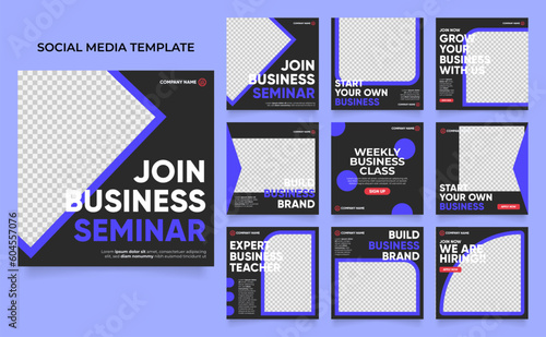 Social media template business agency for digital marketing and business sale promo. furniture or fashion advertising. promotional banner vector frame