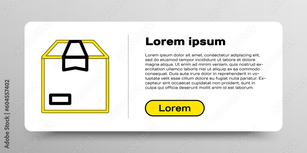Line Carton cardboard box icon isolated on white background. Box, package, parcel sign. Delivery and packaging. Colorful outline concept. Vector Line Carton cardboard box icon isolated on white background. Box, package, parcel sign. Delivery and packaging. Colorful outline concept. Vector