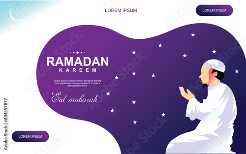ramadan social media post vector decoration islamic religious festival and eid ramzan kareem mubarak