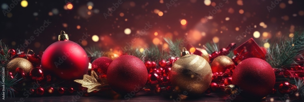 Christmas decoration bauble ball. Christmas and New Year background. Festive seasonal Christmas bright background. Holiday poster and banner, greeting card. generative ai Christmas decoration bauble ball. Christmas and New Year background. Festive seasonal Christmas bright background. Holiday poster and banner, greeting card. generative ai