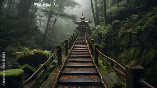 古道、日本の森,  Kodo, Japanese forest.Generative AI. photo