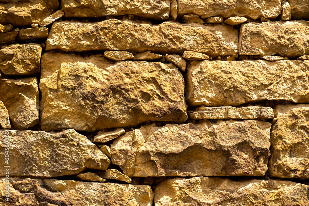 Fototapeta premium Yellow stonewall