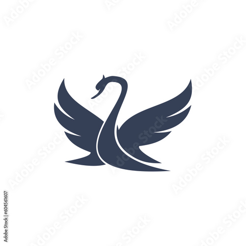 Swan logo design template - vector illustration. Swan logo emblem design on a white background. Suitable for your design need, logo, illustration, animation, etc.