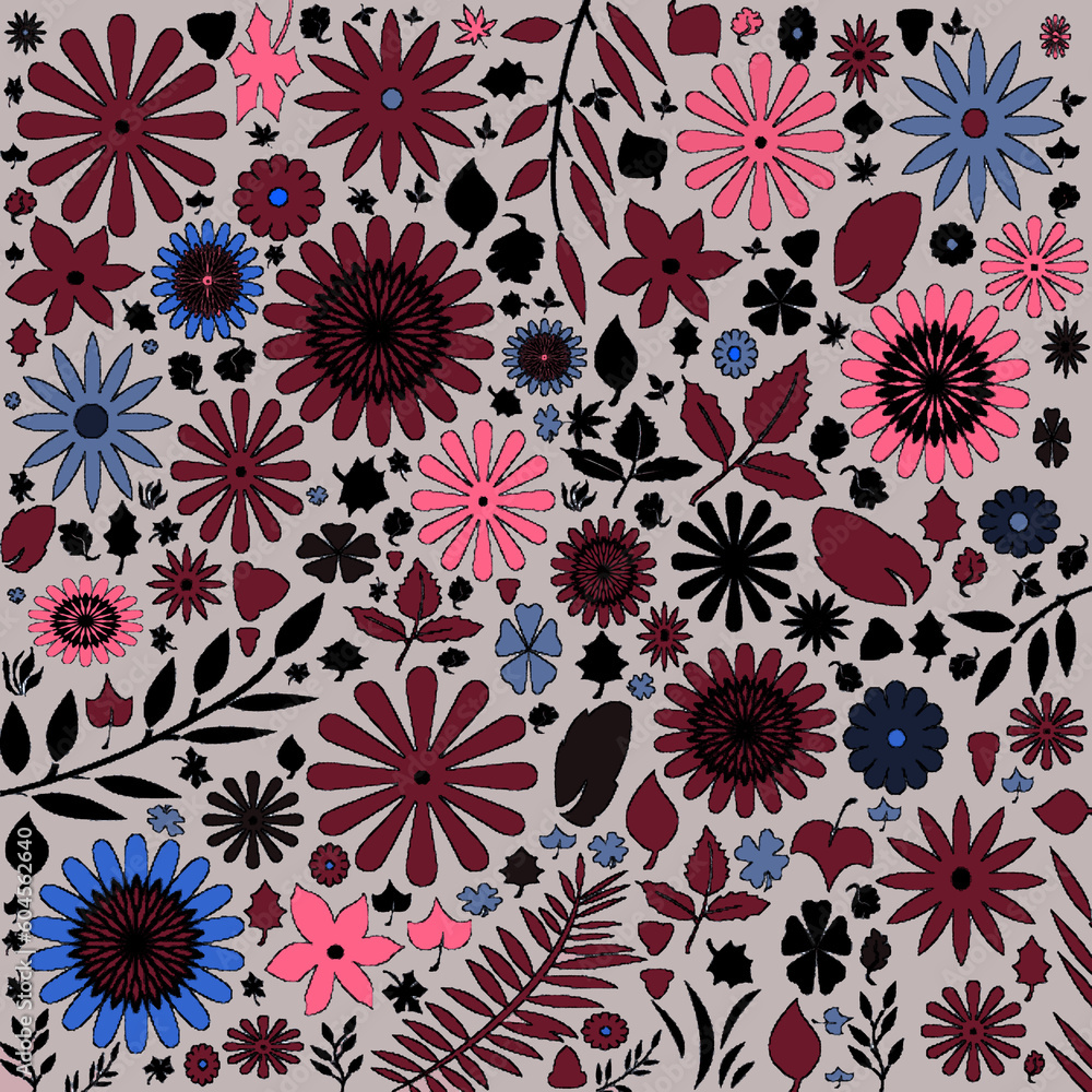 seamless pattern with flowers seamless pattern with flowers