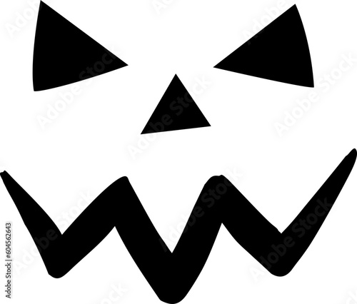 Jack o lantern silhouette icon