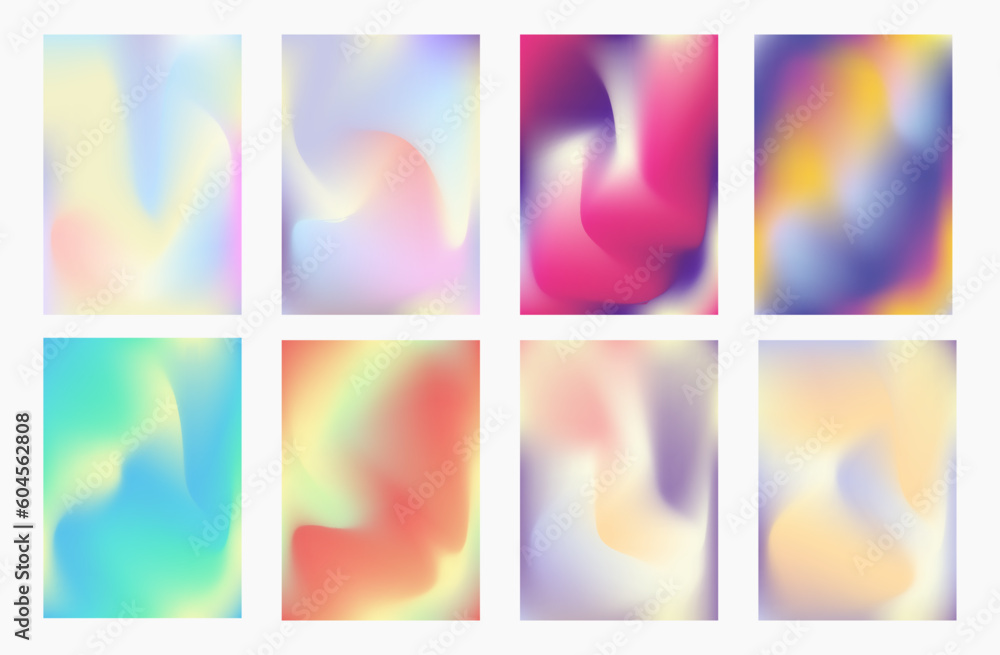 Set of abstract colorful backgrounds