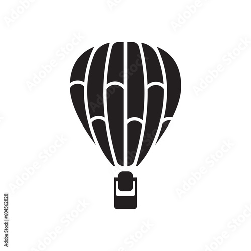 Hot air balloon vector icon. Flying air balloon flat sign design. Air Balloon symbol pictogram. UX UI icon
