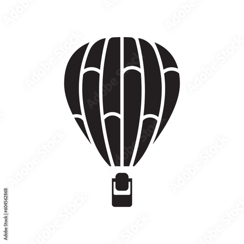 Hot air balloon vector icon. Flying air balloon flat sign design. Air Balloon symbol pictogram. UX UI icon
