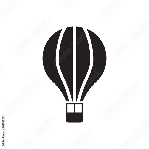 Hot air balloon vector icon. Flying air balloon flat sign design. Air Balloon symbol pictogram. UX UI icon