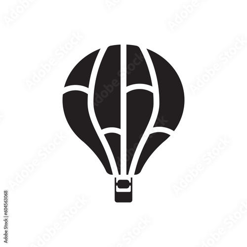Hot air balloon vector icon. Flying air balloon flat sign design. Air Balloon symbol pictogram. UX UI icon