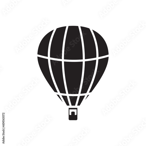 Hot air balloon vector icon. Flying air balloon flat sign design. Air Balloon symbol pictogram. UX UI icon