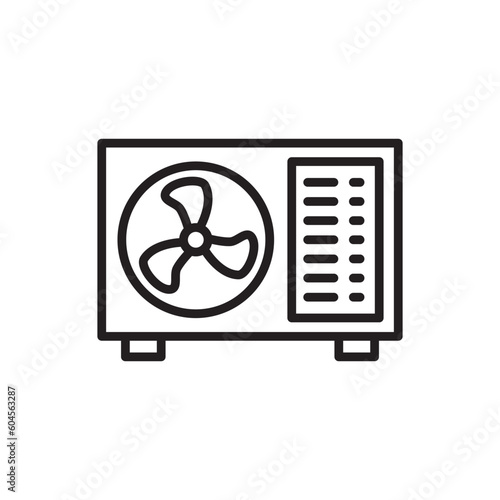 Air conditioner vector icon. Air conditioner flat sign design. Air conditioner cooler symbol pictogram. UX UI icon