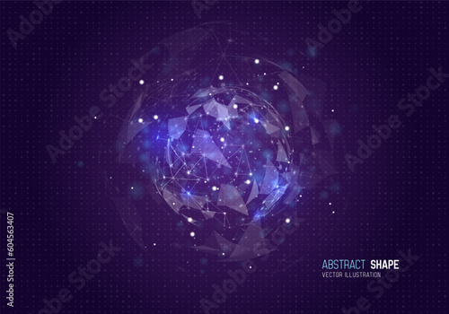 Big Data visualization. Abstract technology background. Vector illustration.
