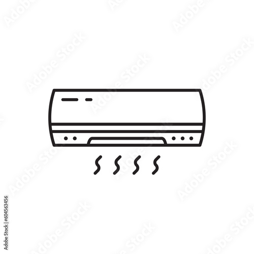 Air conditioner vector icon. Air conditioner flat sign design. Air conditioner cooler symbol pictogram. UX UI icon