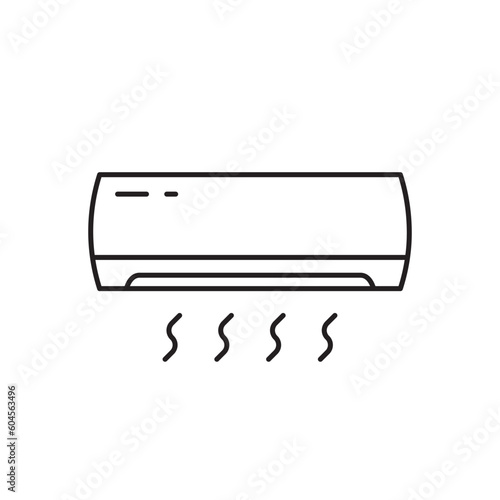 Air conditioner vector icon. Air conditioner flat sign design. Air conditioner cooler symbol pictogram. UX UI icon