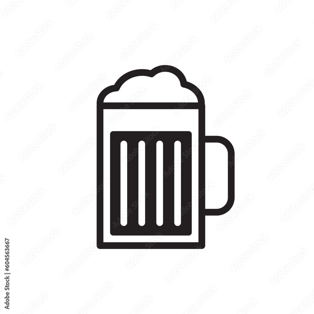 Beer glass vector icon. Beer glass flat sign design. Fresh isolated beer symbol pictogram. UX UI icon Beer glass vector icon. Beer glass flat sign design. Fresh isolated beer symbol pictogram. UX UI icon