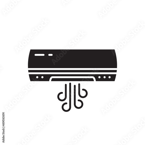 Air conditioner vector icon. Air conditioner flat sign design. Air conditioner cooler symbol pictogram. UX UI icon photo